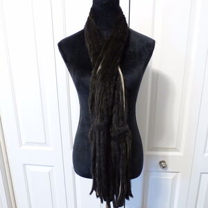 Adrienne Landau Genuine Rabbit Fur Scarf